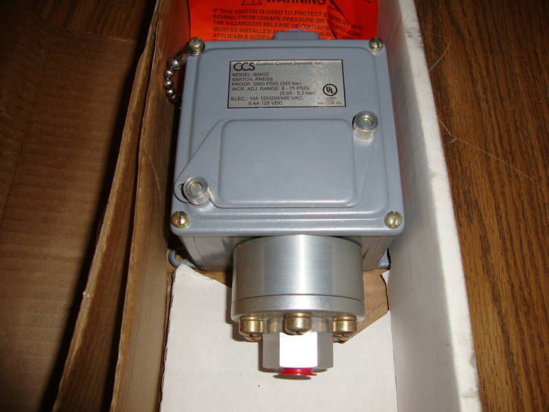 CCS Pressure Switch 604G2, NIB  