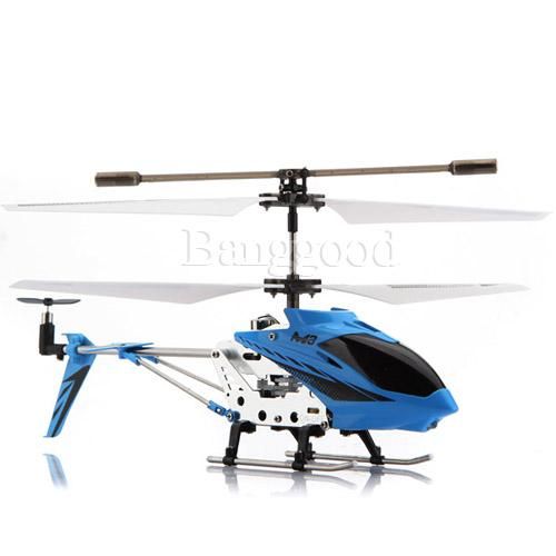   Wireless Control 3.5CH R/C Mini Metal Helicopter Blue w/ Gyro  