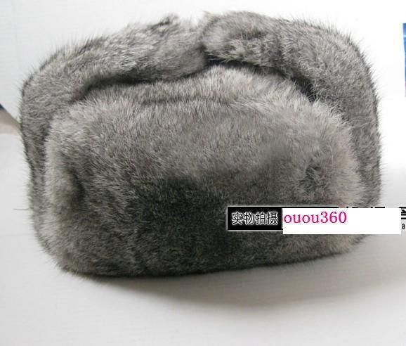 Double use lady and man Winter warm rabbit fur hat/cap on sale  