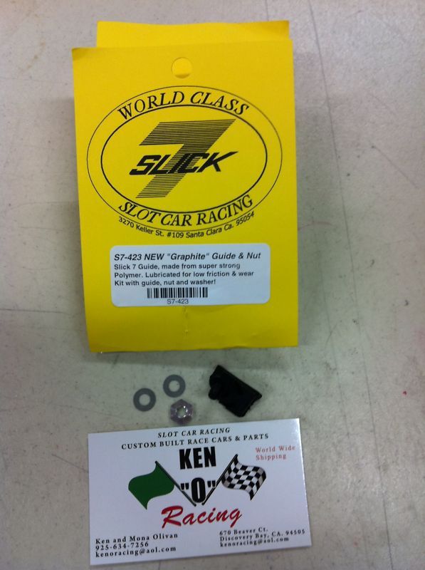 Slick 7 #423 NEW Black Graphite Guide W/Nut&Washers  