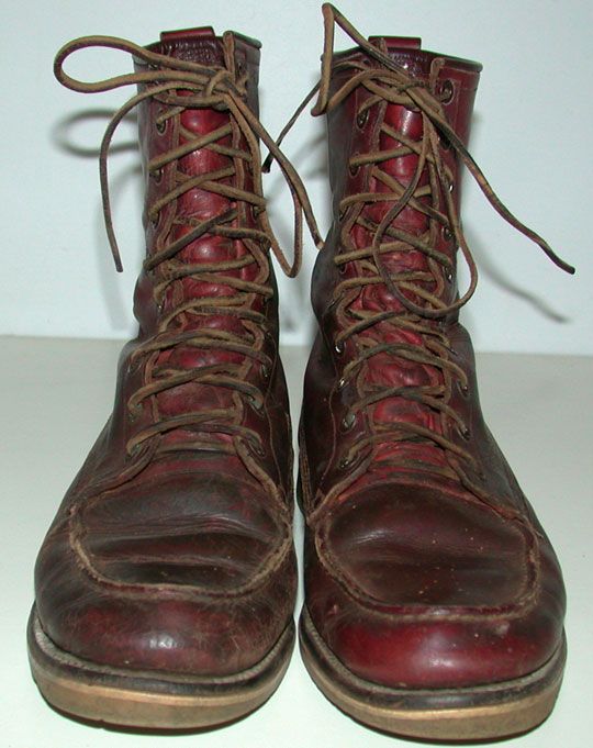 Vintage Red Wing Irish Setter Boots 12D Brown Dog Leather USA Hunting 