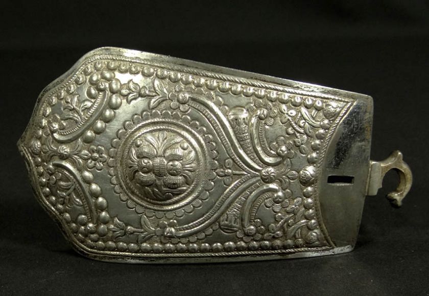   MACEDONIAN LADY FOLK COSTUME SILVER BELT BUCKLE CLASP~FLOWERS  