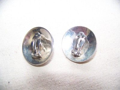 Brenda Schoenfeld Sterling Silver Clip On Earrings 1993  