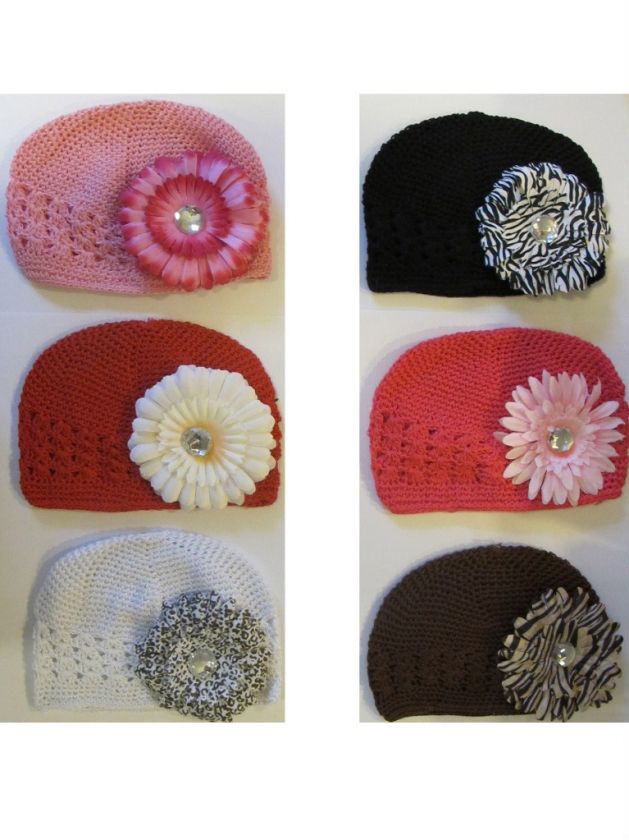 Baby CROCHET KUFI BEANIE HAT FOR GIRLS U pick 3  