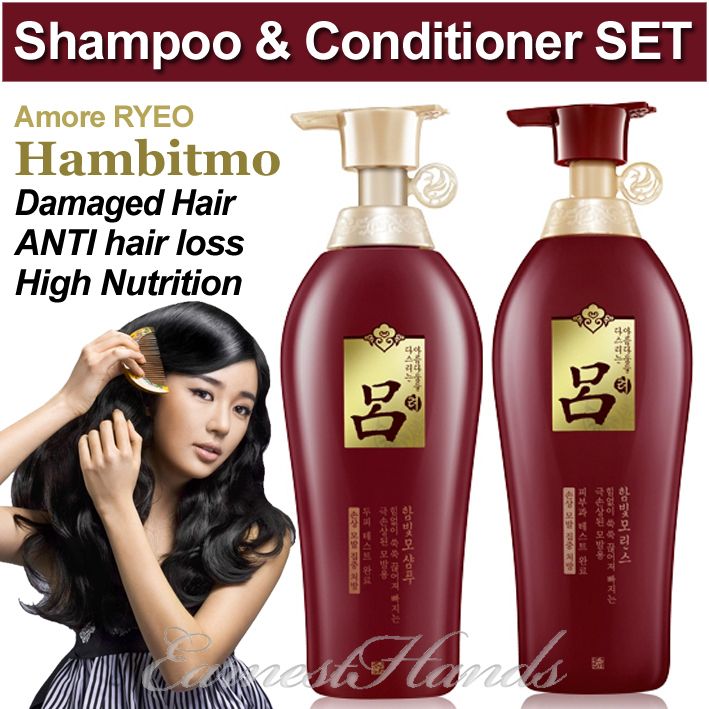   Ryoe Korean Herbal Anti Hairloss Damaged Hair Shampoo Conditioner Red