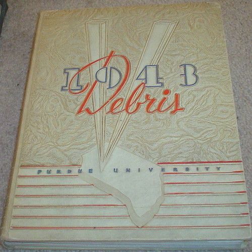 Purdue University Yearbook Debris 1943 Indiana  