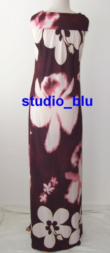 POLLINI Tie Dye Floral Long Dress Gown 44 8  