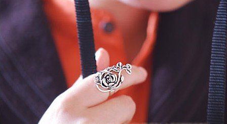 C4450 New Fashion Jewelry big roses ring size 6  