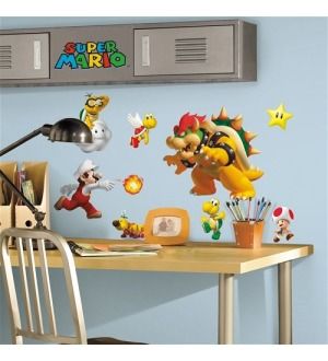 Super Mario Bros Peel And Stick 675SCS Wall Decal Set *New*  