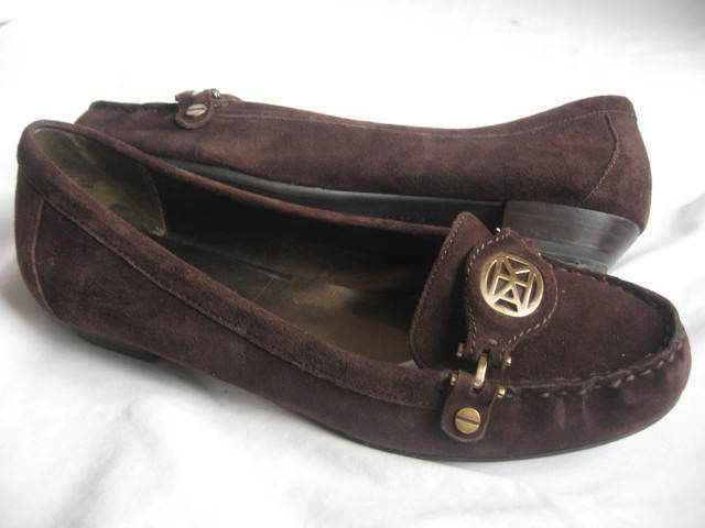 ANNE KLEIN IFLEX Suede Signature Flats Shoes Size 9  