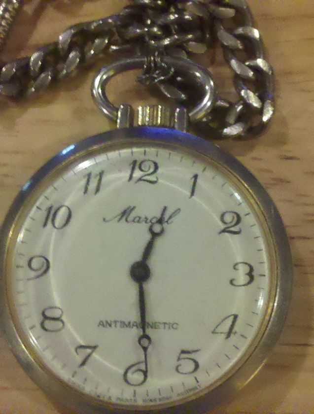 Swiss Marcel Train Locomotive Pocket Watch  