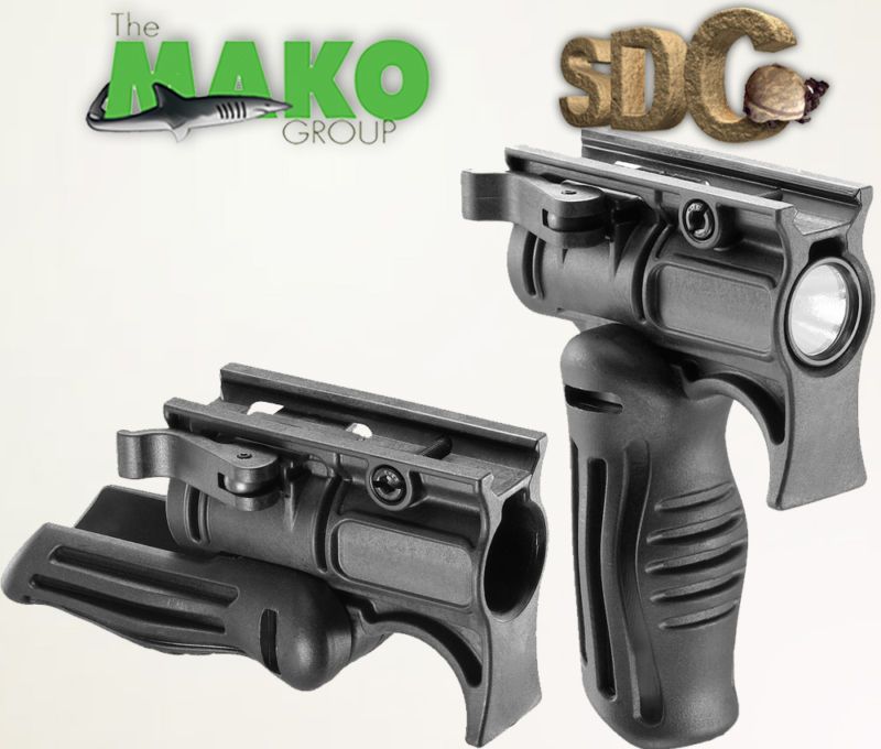 MAKO TACTICAL FOLDING GRIP w/1LIGHT LASER MOUNT FFGS 1  