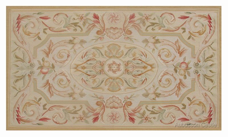 aubusson rug 90X150 FRENCH MEDALLION