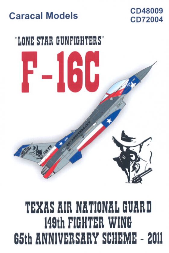   Decals 1/48 GENERAL DYNAMICS F 16C LONE STAR GUNFIGHTERS  