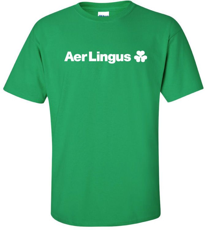 Aer Lingus Vintage Logo Irish Airline Aviation T Shirt  