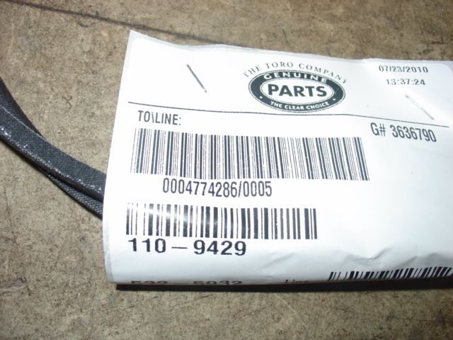 Lawnboy Lawn Boy Lawnmower SP Drive Belt 110 9429 OEM  