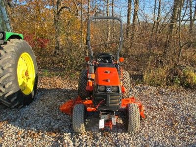 KUBOTA B7500 4X4 TRACTOR WITH BELLY MOWER, RUNS GOOD  