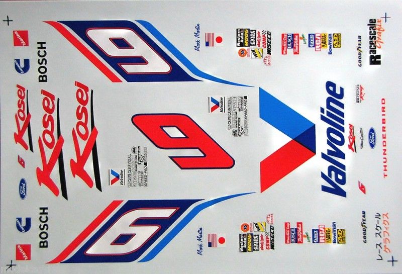 Mark Martin Valvoline 1997 Kosei Ford Thunderbird  