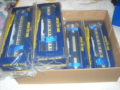 AMERICAN FLYER BLUE COMET TRAIN SET 6 49617 ENGINE TENDER & 4 CARS IN 