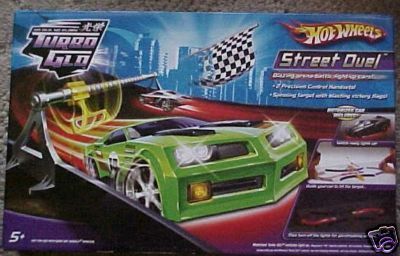 HOT WHEELS TURBO GLO STREET DUEL TRACK SET W/ CAR *NEW*  