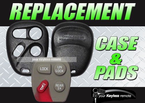 GM REMOTE KEY KEYLESS FOB REPLACEMENT CASE + BUTTON PAD  