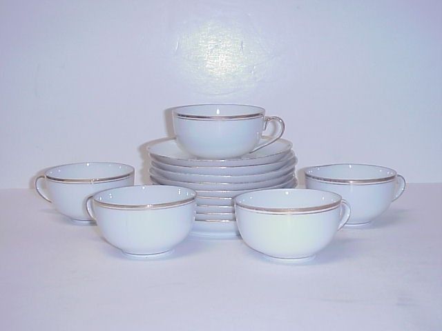 ROYAL AUSTRIA COVERED TEA CUPS & SAUCERS  