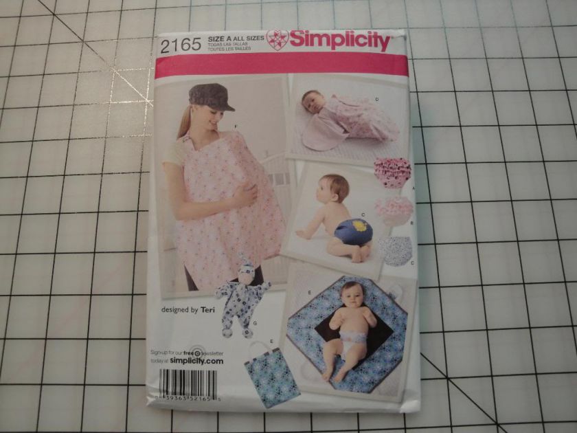   PATTERN #2165 DIAPER COVER, BUNTING,CHANGING MAT,NURSING COVER, DOLL