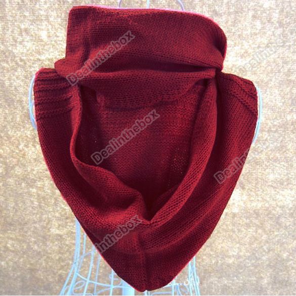 Unique Simple Neck Warmer Cowl Hat Beanie Hood Knitting Wool Scarf 6 