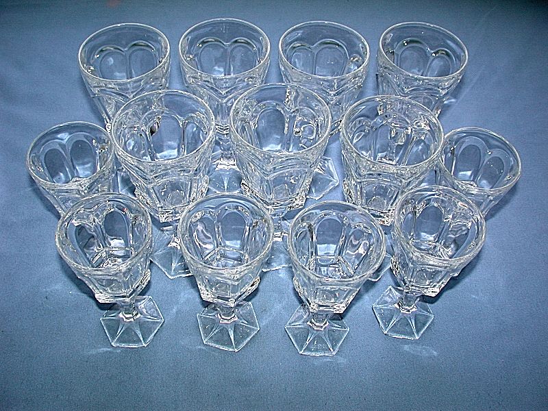 13 Elegant Fostoria Virginia 2977 Clear Glass Crystal Stemware Set ~L 