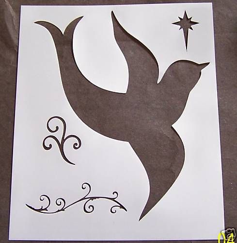 STENCILS ~ BIRD, DOVE, North Star , Ivy  