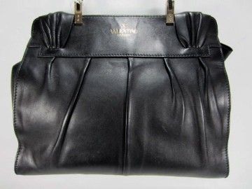 NEW VALENTINO Black APHRODITE Nappa LEATHER Top Handle Shopper Bag 