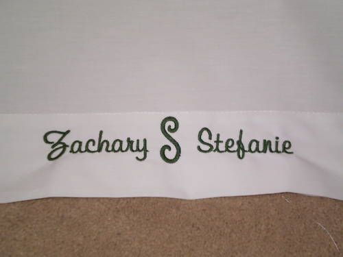 WEDDING OR ANNIVERSARY EMBROIDERED PILLOW CASE SET  