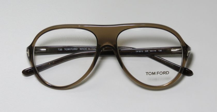 NEW TOM FORD TF 5012 51 14 135 DESIGNER AVIATOR BROWN EYEGLASSES 