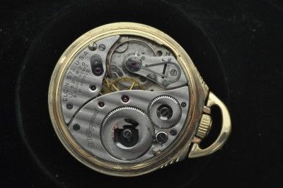 VINTAGE 16S ELGIN 21J B.W RAYMOND POCKETWATCH KEEPING TIME WITH 