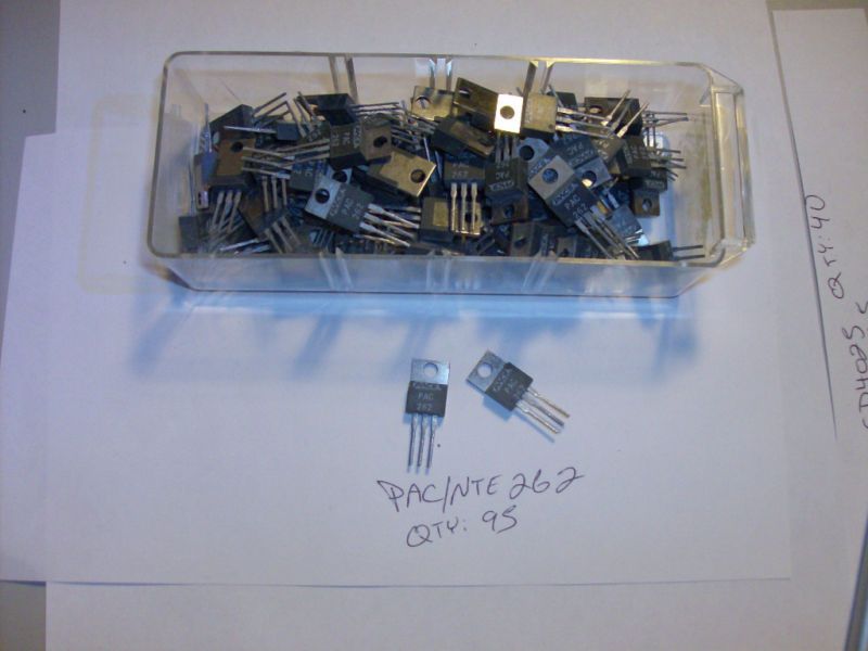 Pace PAC NTE 262 Darlington PNP Transistors 95 pcs.  