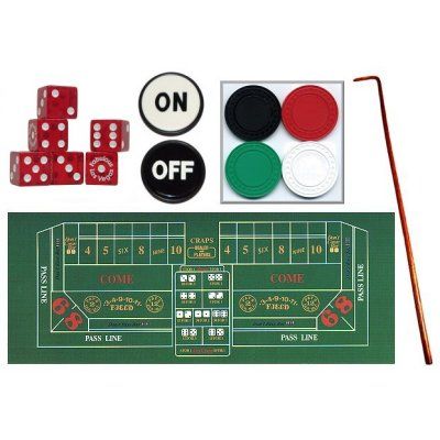 Pro CRAPS Set, 36 Stick, Puck, Layout, 200 8.5g Chips  