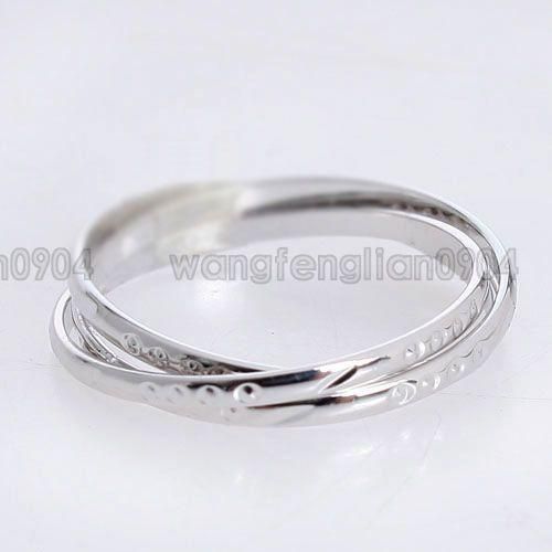 in 1  18K White Gold Plated Band Ring 93047  