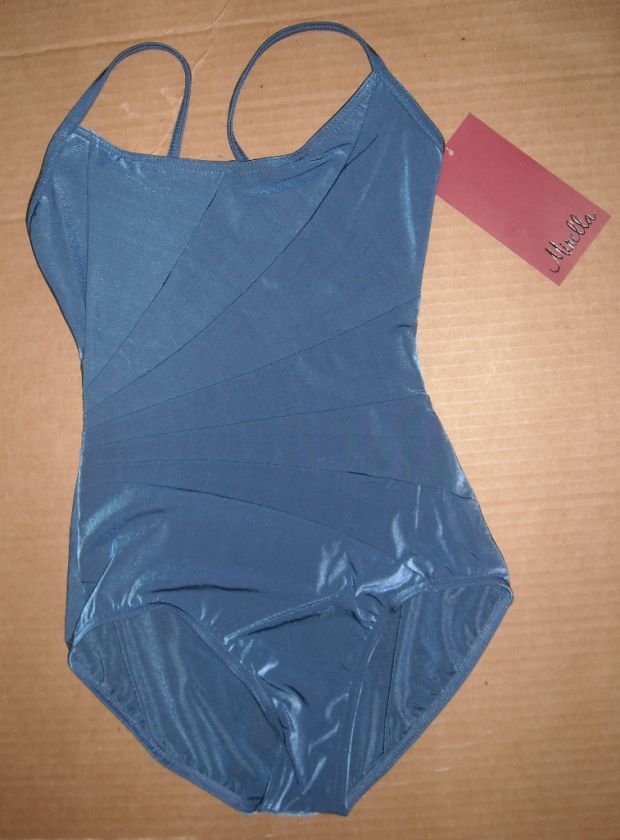 NWT MIRELLA LADIES CURVED Panel IRIDESCENT LEOTARD STLE  