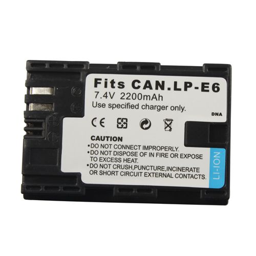    E6 Li ion Battery for Canon LPE6 EOS 5D Mark II 7D 60D Camera  