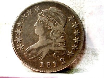 1812/1 XF CAPPED BUST HALF DOLLAR ID#Q175  