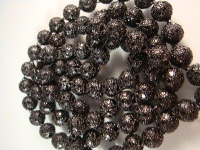 NEW MENS 360 BEAD BALL BLACK ICED OUT NECKLACE CHAIN  