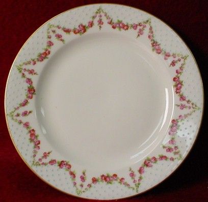 OVINGTONS china ROSE LAUREL enamel DESSERT PLATE  