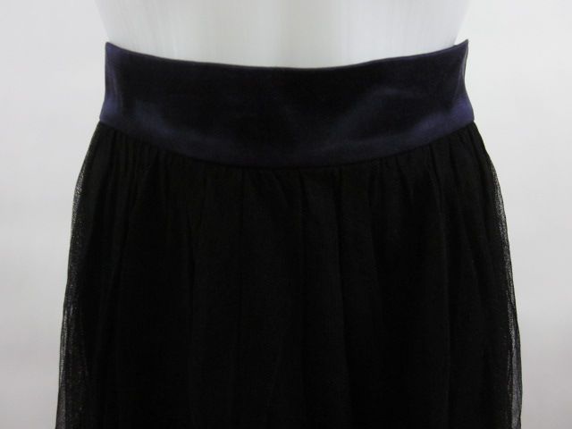 DOO RI Black Purple Silk Tulle Pleated Short Skirt Sz 4  