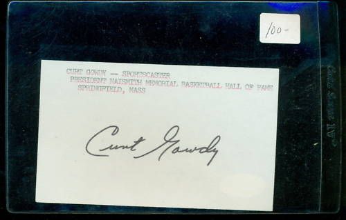 CURT GOWDY SPORTSCASTER JSA CERTIFIED AUTOGRAPH  