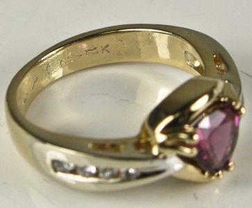 Estate 14K Gold 1.14ctw Amethyst & G VS Diamond Ring  