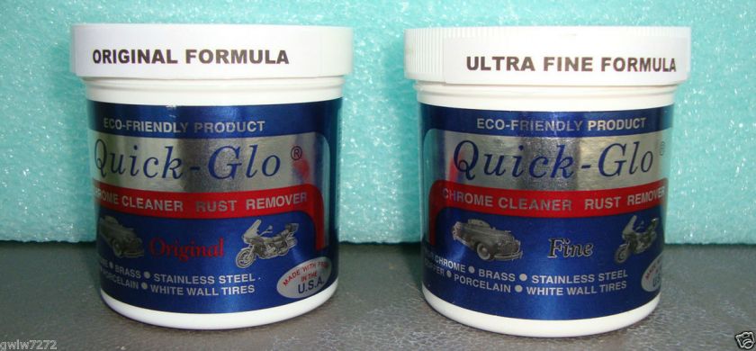 QUICK GLO CHROME CLEANER BOTH ORG & ULTRA BIKES CYCLES  