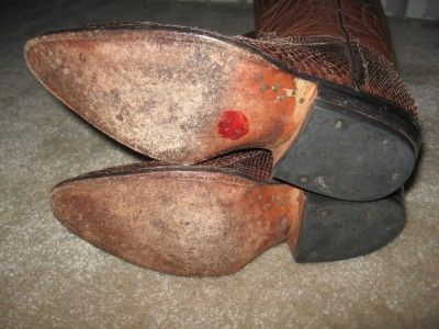 El Patron Women Cowboy Western Snake Leather Boots 7.5  