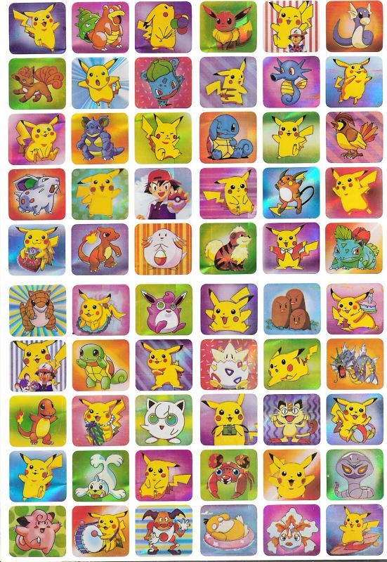 300 POKEMON LASER STICKERS  