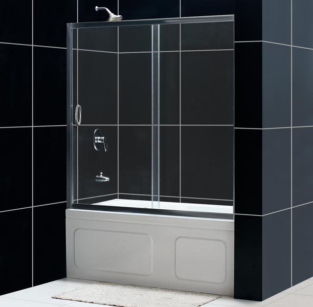 Dreamline Infinity 56 60 X 58 Clear Glass Bathtub Door SHDR 1060586 01 