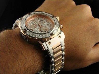 AQUA MASTER JOJO JOE RODEO TECHNO ROSE DIAMOND WATCH  